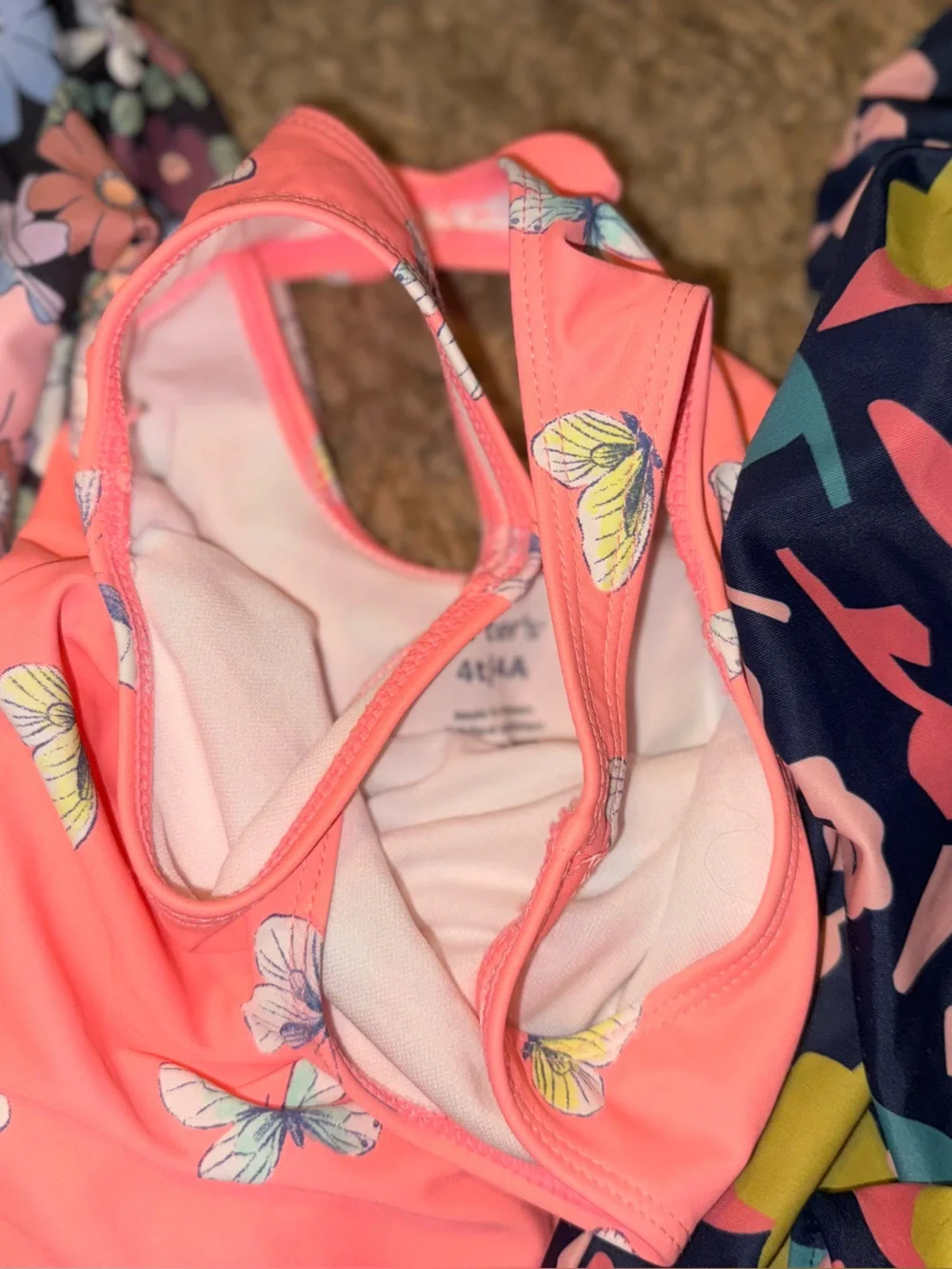 Girls' Floral & Butterfly One-Piece Swimsuit - Assorted Colors